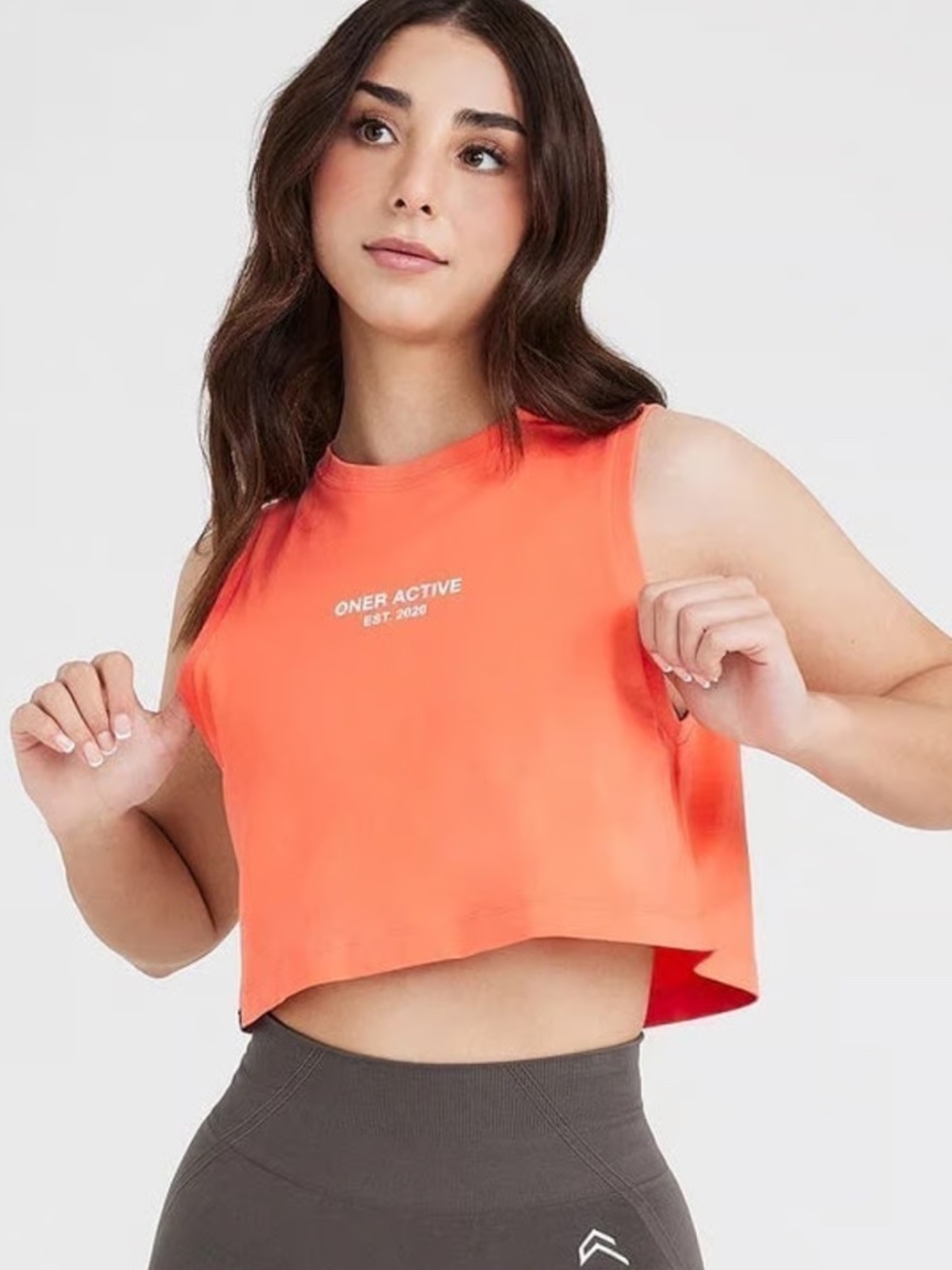 Oner Active Peach Blossom Cropped Cotton Tank Top Size S